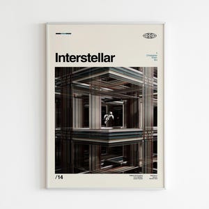 Interstellar Poster | Interstellar Wall Art | Minimalist Poster | Gift | Movie Poster | Wall Decor | Christopher Nolan | Cooper and Amelia