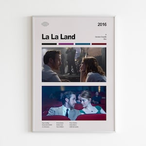 La La Land Poster | La La Land Wall Art | Minimalist Poster | Gift | Movie Poster | Wall Decor | Emma Stone | Ryan Gosling | Sebastian & Mia