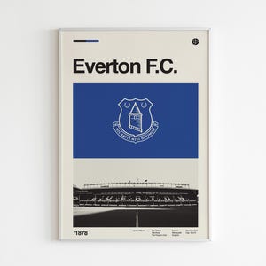 Everton F.C. Poster | Goodison Park Wall Art | Football Poster | Minimalist Poster | Gift Idea | Wall Decor | Goodison Park Stadium