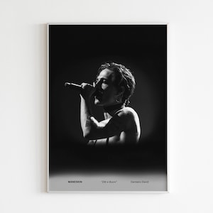 Maneskin Poster | Maneskin Wall Art | Minimalist Poster | Gift | Rock Band Poster | Wall Decor | Damiano David | Victoria De Angelis