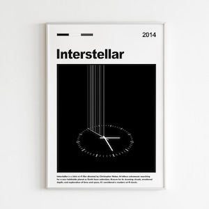 Interstellar Poster | Interstellar Wall Art | Minimalist Poster | Gift | Movie Poster | Wall Decor | Christopher Nolan | Cooper and Amelia