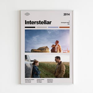 Interstellar Poster | Interstellar Wall Art | Minimalist Poster | Gift | Movie Poster | Wall Decor | Christopher Nolan | Cooper and Amelia
