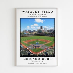 Chicago Cubs Poster | Wrigley Field Wall Art | Baseball Poster | Minimalist Poster | Gift Idea | Wall Decor | Stadium Poster | Wrigley Field