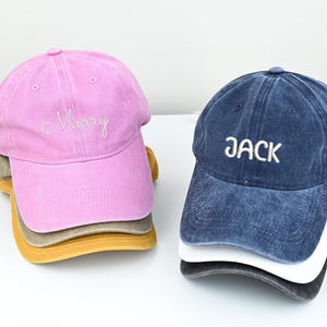 Gorra con texto personalizado, gorra bordada familiar personalizada, gorra de béisbol retro, gorra de camionero estilo vintage, regalo para el Día del Padre, gorra de béisbol unisex