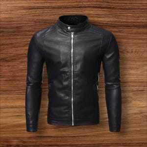 Men’s Handmade Black Leather Jacket, Men Genuine Black Leather Classic Style Jacket, Mens Real Moto Cow Leather Biker Jacket, Gift For Him