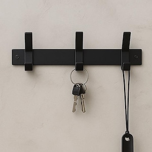 Wall hook rack, Coat hook wall mount, Modern coat rack, Metal coat hooks, Wall mounted hooks, Black wall hooks, Wall coat hanger