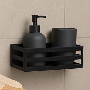 Shower Wall Shelf, Bathroom Shower Shelf, Black Shower Caddy, Metal Shower Shelf, Wall Mounted Shower Shelf, Shower Organizer Rack