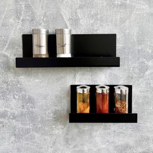 Metal spice rack hanging shelf, Spice rack hanging, Spice shelf on wall, Floating spice shelf, Spice organizer small, Kitchen spice rack