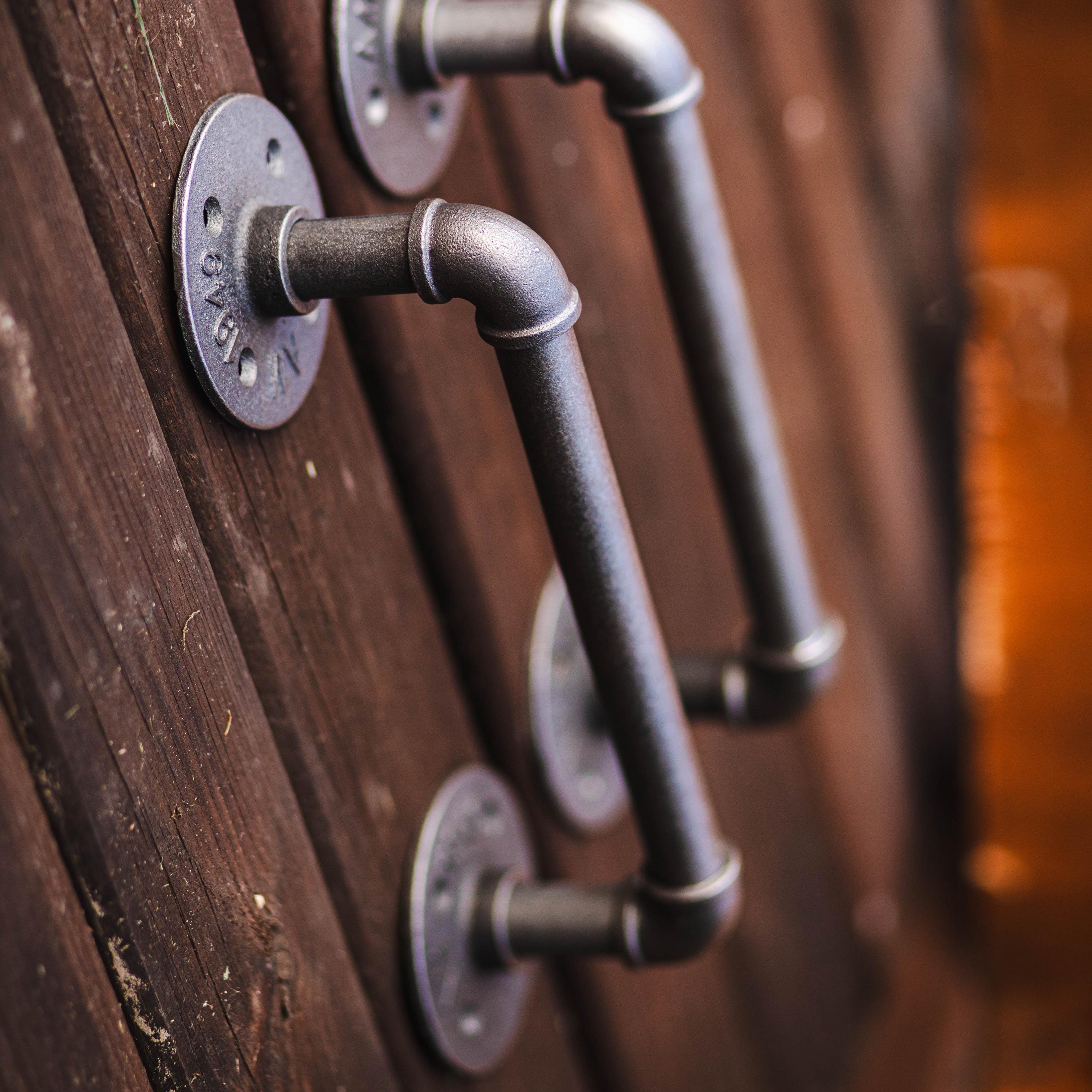 Poignée de porte industrielle,Poignée de porte tubulaire,Poignée de porte de grange,Poignée de porte rustique,Poignée de porte de grange moderne,Poign
