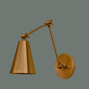 Adjustable Solid Brass Swivel Wall Sconce Light – Elegant Brass Wall Mounted Lighting Fixture