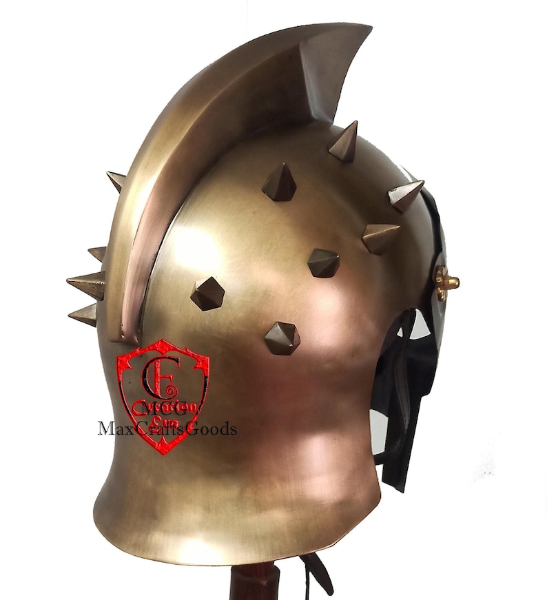 Gladiator Helmet: Maximus Decimus Replica, 18 Gauge Steel, Cosplay