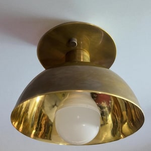 Semi-Flush Mount Light, Brass Flush Mount Light, Antique Brass Flush Mount Lighting, Flush Mount Dining Room Light, Light Fixture