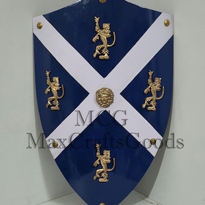 Medieval Templar Knight Shield 26&quot; Heater Shield 18Ga Steel Armor Shield Décor