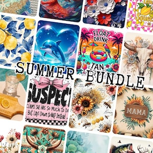 Zomerbundel | Bulk klaar om te drukken sublimatietransfers | Rechte beker van 20 oz