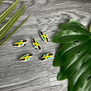 Jamaica Map Flag Croc Charm for Crocs, Clogs, Bags and phone cases - Caribbean Culture Shoe Decoration charms Notting Hill Carnival islands