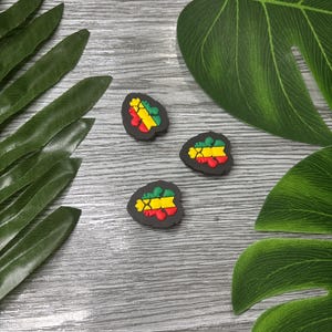 Lion Head Reggae Rasta Croc Charm for Crocs, Clogs, Bags and phone cases - Caribbean Culture Shoe Decoration charms Notting Hill Carnival