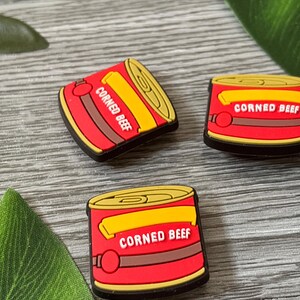 Corned Beef Croc Charm for Crocs, Clogs, Bags and phone cases - Caribbean Culture Shoe Decoration charms Notting Hill Carnival Snack Foodie