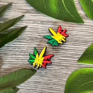 Rasta Leaf Croc Charm for Crocs, Clogs, Bags and phone cases - Caribbean Culture Shoe Decoration charms Notting Hill Carnival