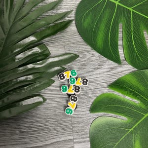 876 Jamaica Area Code Croc Charm for Crocs, Clogs, Bags and phone cases - Caribbean Culture Shoe Decoration charms Notting Hill Carnival
