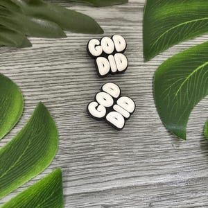 God Did Croc Charm for Crocs, Clogs, Bags and phone cases - Faith Religious Culture Quotes Words Shoe Decoration charms