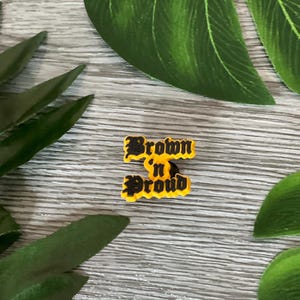 Brown n Proud Croc Charm for Crocs, Clogs, Bags and phone cases - Caribbean Culture Shoe Decoration charms Notting Hill Carnival