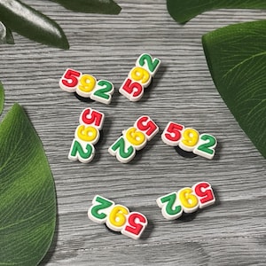 592 Guyana Area Code Croc Charm for Crocs, Clogs, Bags and phone cases - Caribbean Culture Shoe Decoration charms Notting Hill Carnival