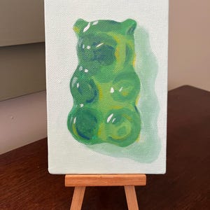 Gummy Bear Painting | ORIGINAL | Hand Painted Acrylic on Canvas | Small and Cute