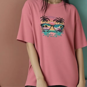 T-shirt oversize da donna, t-shirt in cotone, t-shirt comoda da 220 g/m², t-shirt stampata, t-shirt colorata, regalo di compleanno, t-shirt ampia