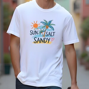 Sun Salt Sandy Men&#39;s T-Shirt, Cotton T-Shirt, 220 GSM Comfort Wear T-Shirt Print T-Shirt Colorful T-Shirt Birthday Gift