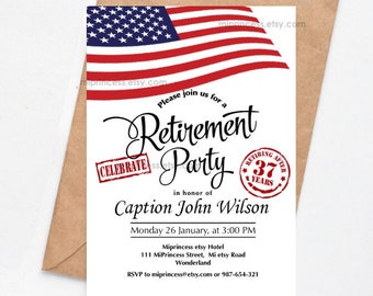 Military Retirement Party Army Retirement Invitation  Army party Retirement party Invitation, Retirement Celebration - card 1675