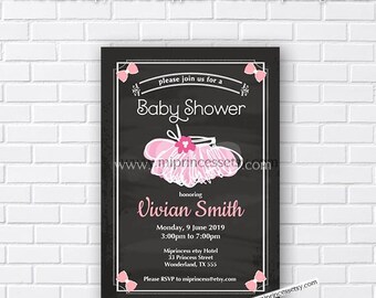 Size 16x20 inches First Birthday Chalkboard Sign Ballerina Girl Birthday Chalkboard Printable Chalkboard Sign SKU CBI44