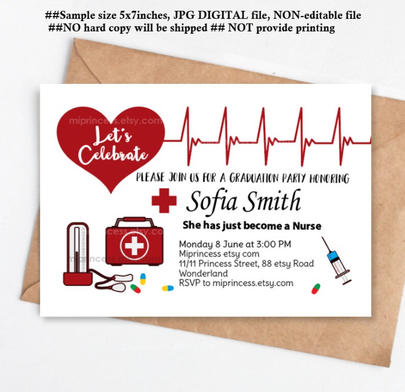 Nursing Invitation Nurse Retirement or Graduation Party Etsy