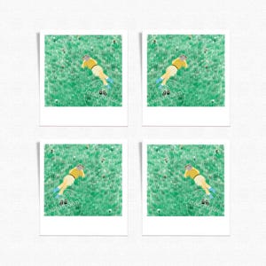A Chapter of Peace – Digital Art Print of a Girl Reading in a Sunlit Meadow | Whimsical Pastel Illustration | girl reading | InstantDownload