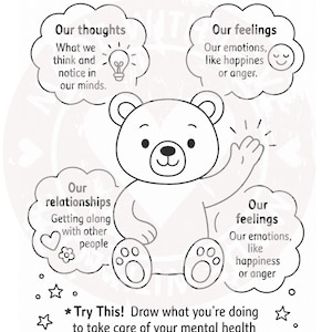 Printable Kids Counseling Worksheets | Emotions, Coping Skills, Mental Health Activities | Therapy PDF Download