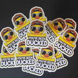 You&#39;ve Been Ducked Cool Rubber Duck Decals - Jeep Ducking Fun!