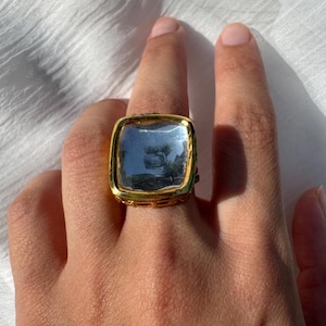Kundan antique ring, square ring, indian bridal ring, pakistani bridal ring, pakistani Indian bridesmaid, Indian bridal jewelry, mehndi ring