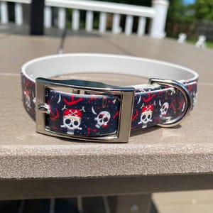 Pirate-Themed Biothane Dog Collar – Adventure-Ready & Waterproof!