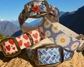 Custom Printed Biothane  Dog Collar - Unique Designs Just for Your Pup