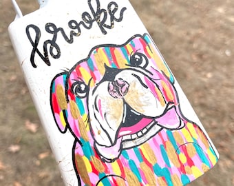 Sino de vaca personalizado e pintado à mão: Sino autêntico de touro
