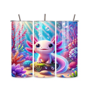 20oz Axolotl Tumbler – Cute Cup for Animal Fans