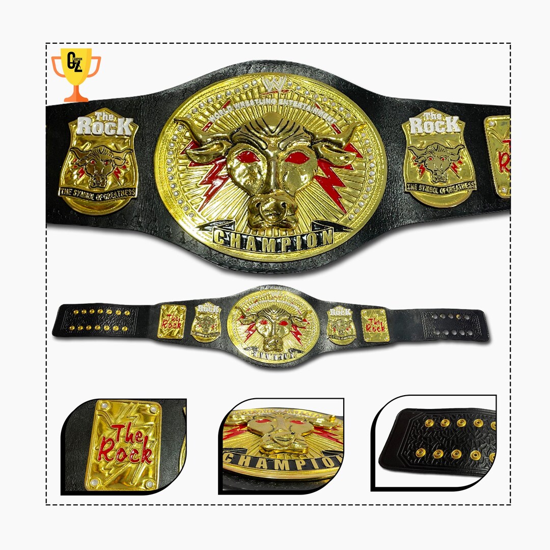 The Rock Brahma Bull Championship Belt 4MM Brass Replica - Main Image