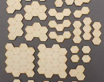 Conjunto de mosaicos de mazmorra inicial (cuadrícula hexagonal)