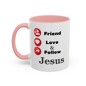 Folgen Sie Jesus Tasse für Kirche Christliche Kaffee Geschenkidee für Teen Bibelstudiengruppe Geschenk für Kirche Jugendführer Morgen Andachts Getränketasse Bild 5