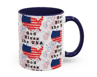 God Bless America Tasse: Einzigartiges Geschenk für Sie oder Ihn, Perfekt für ein Heimat Feuerwerk Design Gott segne die USA Amerikanisches Geschenk