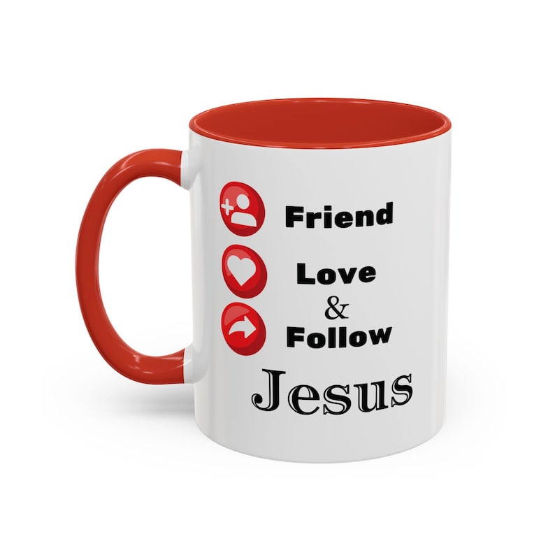 Folgen Sie Jesus Tasse für Kirche Christliche Kaffee Geschenkidee für Teen Bibelstudiengruppe Geschenk für Kirche Jugendführer Morgen Andachts Getränketasse Bild 2