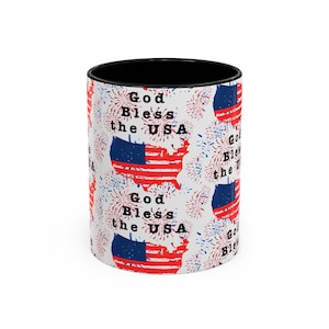 Mug God Bless the USA accent carte (11, 15 oz)