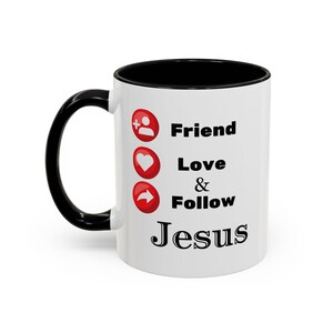 Folgen Sie Jesus Tasse für Kirche Christliche Kaffee Geschenkidee für Teen Bibelstudiengruppe Geschenk für Kirche Jugendführer Morgen Andachts Getränketasse Bild 3
