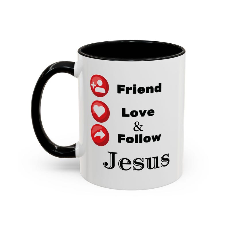 Folgen Sie Jesus Tasse für Kirche Christliche Kaffee Geschenkidee für Teen Bibelstudiengruppe Geschenk für Kirche Jugendführer Morgen Andachts Getränketasse Bild 3