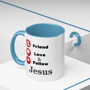 Folgen Sie Jesus Tasse für Kirche Christliche Kaffee Geschenkidee für Teen Bibelstudiengruppe Geschenk für Kirche Jugendführer Morgen Andachts Getränketasse Bild 6