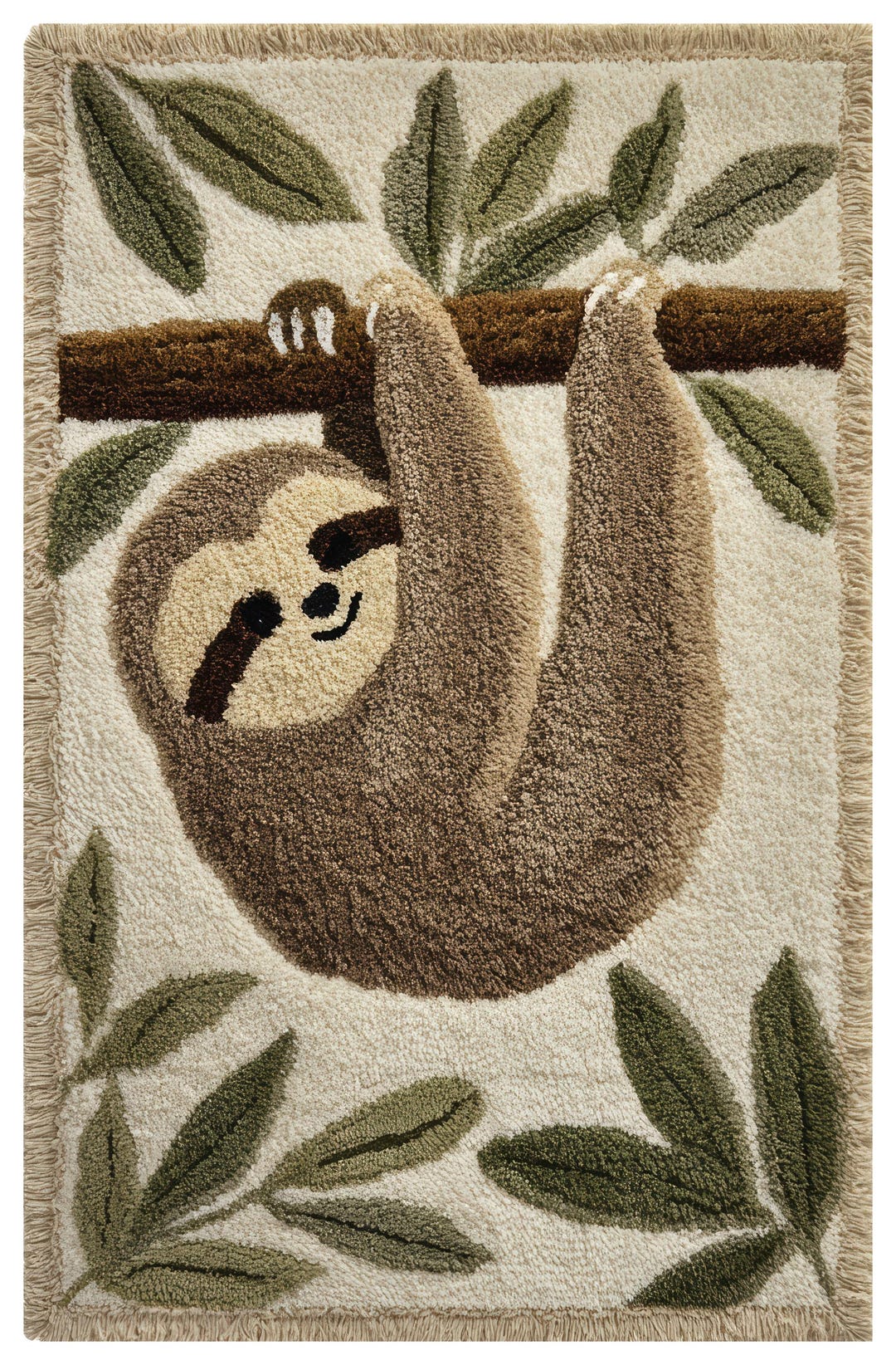 The Sleepy Sloth Playroom Rug – Kids Room Decor, Jungle Nursery Carpet ...